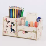 Деревянный держатель для ручек, канцтовары, универсальная модная коробка для хранения, милая мультяшная детская ручка