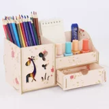 Деревянный держатель для ручек, канцтовары, универсальная модная коробка для хранения, милая мультяшная детская ручка