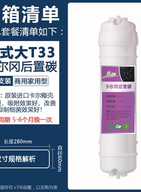 直饮机后置活性炭滤芯口感器T33