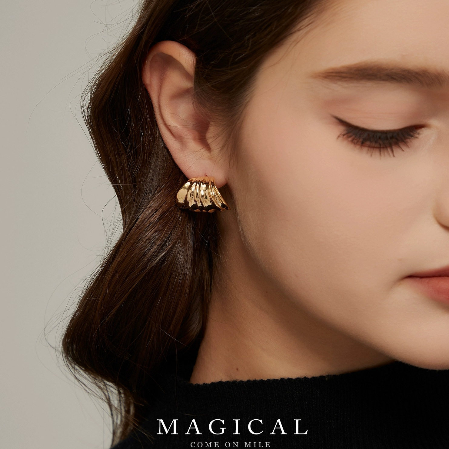 米乐 925银针耳环女小众气质个性耳钉轻奢高级感冷淡风百搭耳饰,淘宝优惠券,粉丝福利购,淘宝优惠卷