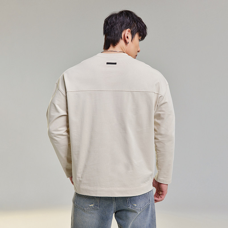 肌肉狗 长袖T恤男春季时尚美式绣花圆领宽松休闲训练服健身上衣,淘宝优惠券,粉丝福利购,淘宝优惠卷