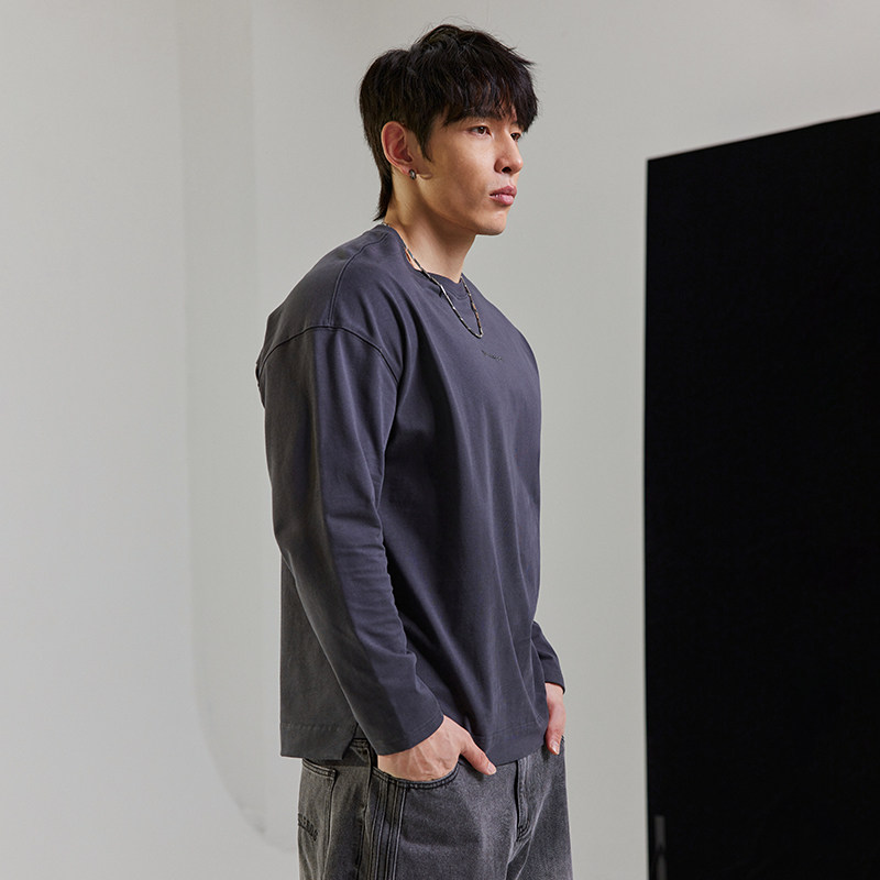 肌肉狗 长袖T恤男春季时尚美式绣花圆领宽松休闲训练服健身上衣,淘宝优惠券,粉丝福利购,淘宝优惠卷