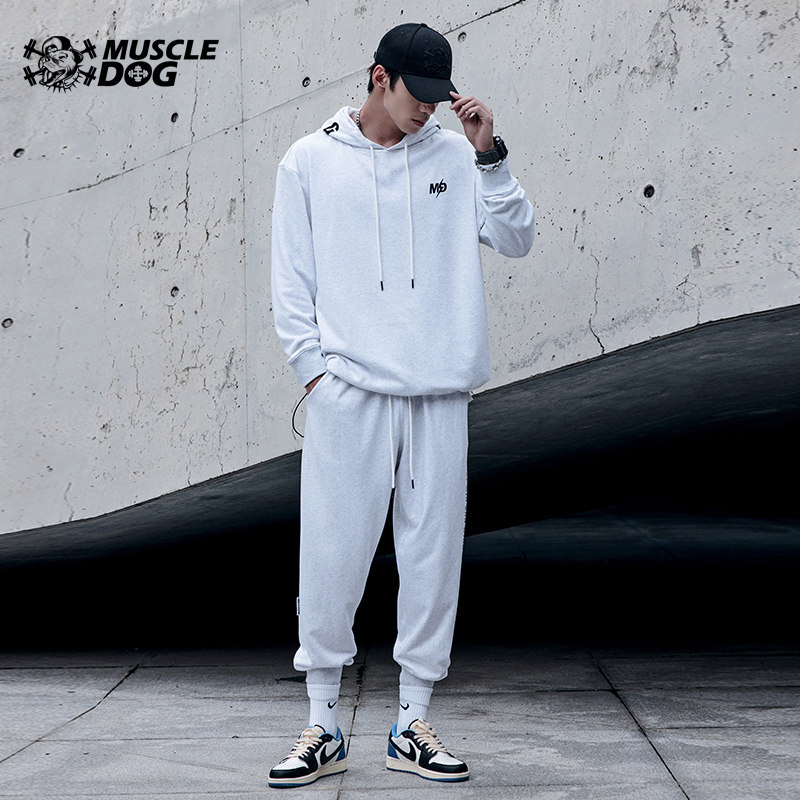 肌肉狗 运动休闲连帽卫衣男时尚秋冬新款宽松透气长袖健身训练服,淘宝优惠券,粉丝福利购,淘宝优惠卷
