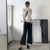 Ba màu tùy chọn hoang dã rộng chân quần dài quần bà bầu mùa thu và mùa đông quần bà bầu - Phụ nữ mang thai quần / quần bụng