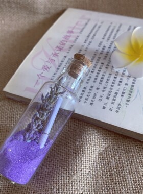包邮薰衣草瓶漂流瓶电视剧同款玻璃瓶生日礼物送人情侣礼品放胎毛