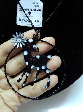 项链新品蓝色波西米亚做旧