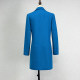 Wool wool mid-length European and American style suit collar coat