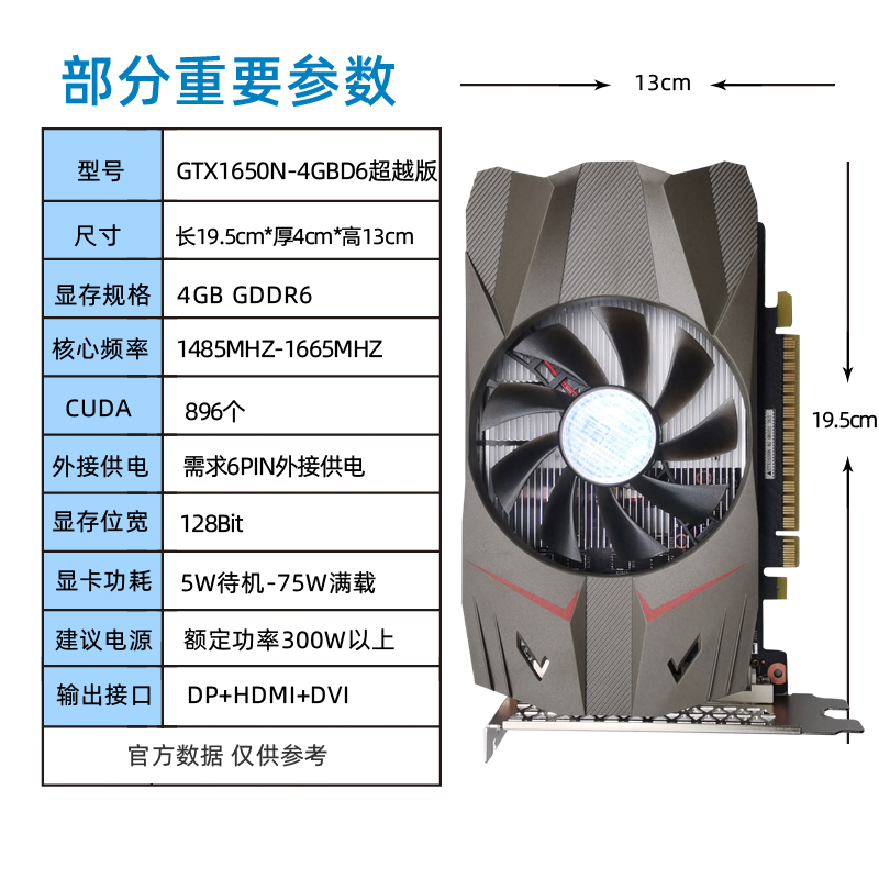 铭鑫GTX1650-4GD6显存独显吃鸡联盟LOL游戏显卡顺丰直邮花呗3免息 - 图1