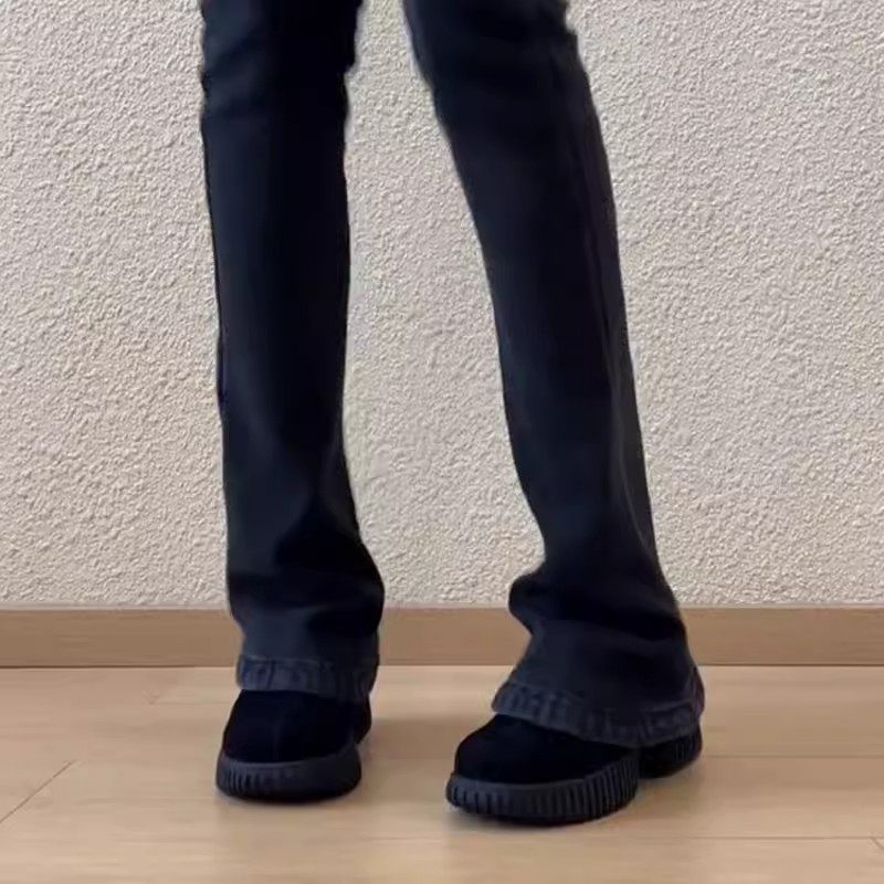 2026春秋新款气质复古厚底增高粗跟8cm百搭时尚深口一脚蹬单鞋女,淘宝优惠券,粉丝福利购,淘宝优惠卷