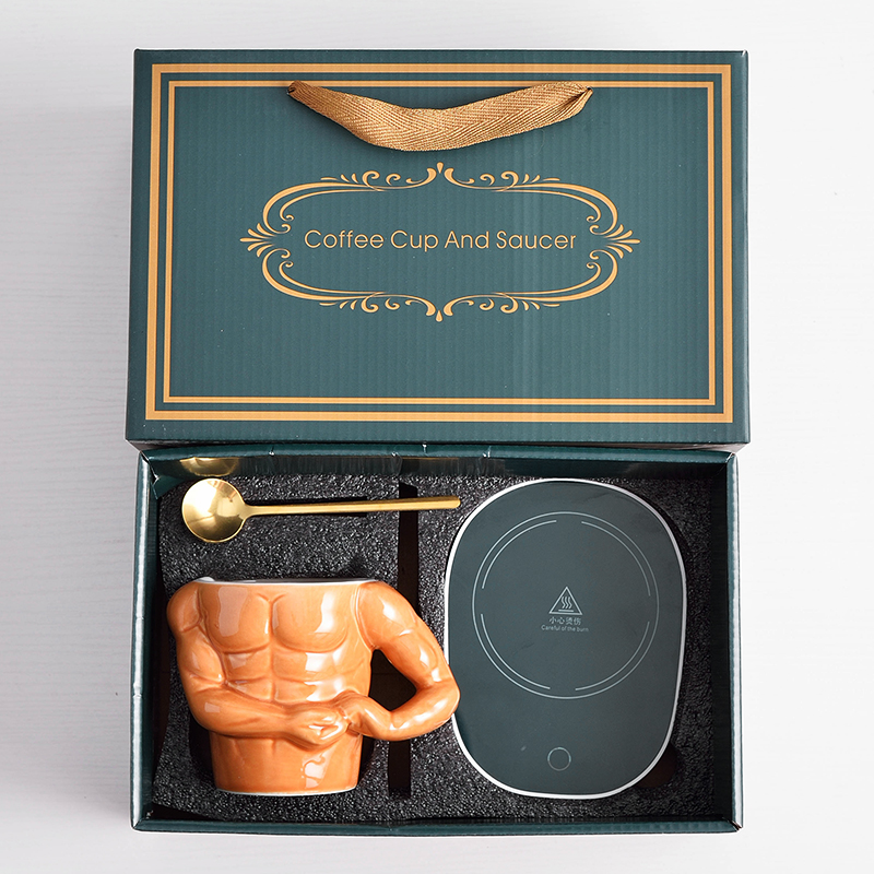 创意可爱猛男杯肌肉杯搞怪陶瓷马克杯猛男请安杯独特礼品生日礼物