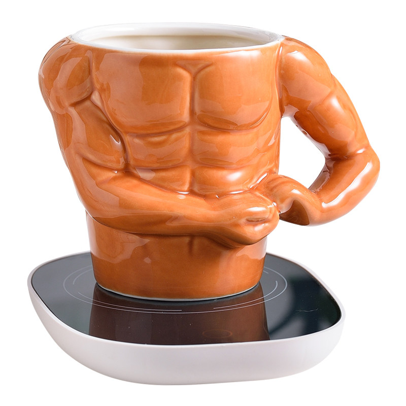 创意可爱猛男杯肌肉杯搞怪陶瓷马克杯猛男请安杯独特礼品生日礼物