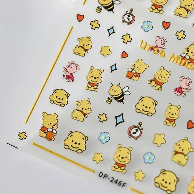 小熊可爱卡通美甲贴纸ins浮雕diy水杯笔杆指甲相机美甲彩绘贴纸,淘宝优惠券,粉丝福利购,淘宝优惠卷