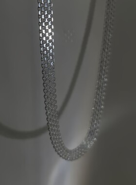 925银独特编织锁骨链男女同款