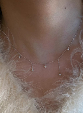 流苏锆石项链高级感轻奢小众精致百搭锁骨链女2026新款气质颈链