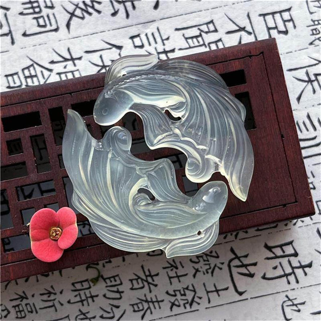 Xiu Jade Koi Pisces Pendant Men and Women Couple Jade Pendant