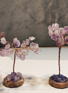 迷你微观车载小水晶树