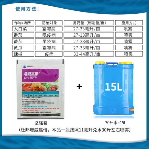 杜邦增威赢倍 31%噁酮·氟噻唑番茄葡萄霜霉病晚早疫病农药杀菌剂 - 图1