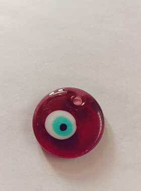 土耳其蓝色眼睛吊坠创意玻璃跨境diy饰品项链手链吊坠