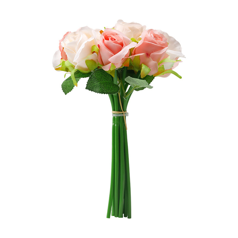 高档小清新仿真花保湿手感玫瑰花假花客厅插花餐桌装饰新娘手捧花,淘宝优惠券,粉丝福利购,淘宝优惠卷