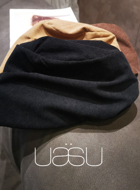uasu品牌带沿时尚女堆堆款贝雷帽