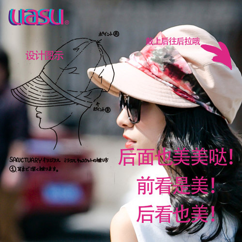 防晒帽子女夏天遮脸一体防紫外线遮阳帽户外专业可调节骑车太阳帽 - 图2