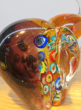 欧式大象手工琉璃艺术品风格家居装饰动物摆件创意吉象小礼物礼品