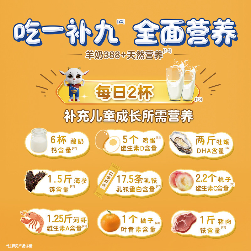 佳贝艾特 向扬倍护儿童羊奶粉700g*7罐 3-12岁 乳铁蛋白