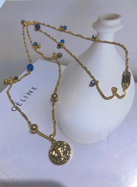 毛衣链tosienna镀金韩国代购长款