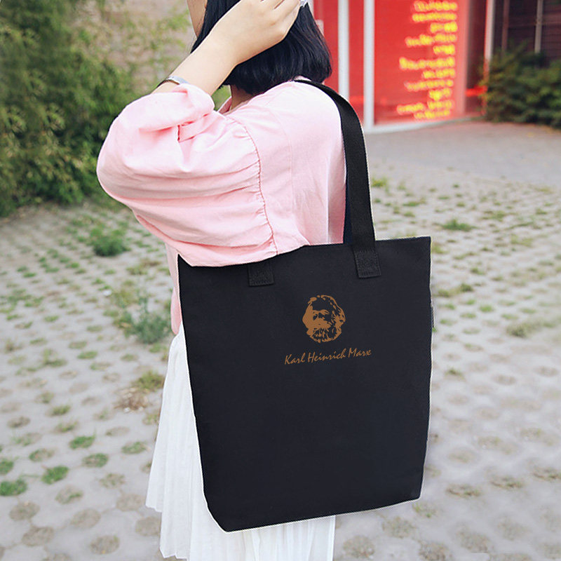 文创马克思帆布包男女夏学生手提袋补习补课书包布袋2026年新款潮,淘宝优惠券,粉丝福利购,淘宝优惠卷