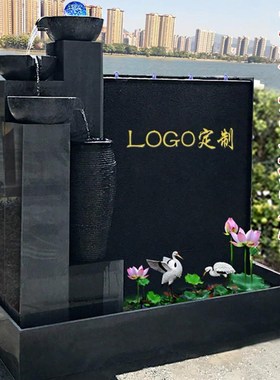 石材水幕墙流水屏风庭院水景观别墅公司玄关隔断假山喷泉鱼池厂家