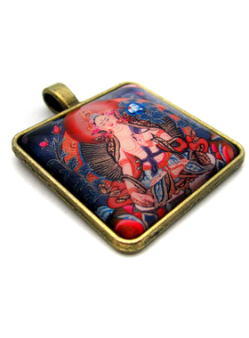 YC304新款精品白度母古青铜合金佛牌吊坠藏地法会结缘小挂坠定制