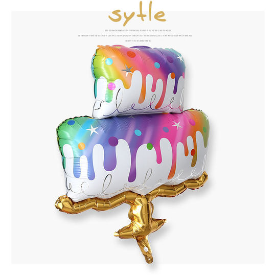 生日布置用品ins道具蛋糕气球儿童派对背景墙装饰场景布置气球