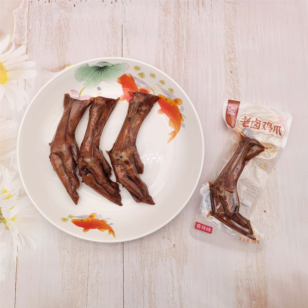 淳风派香辣味老卤鸡爪卤味小吃香卤凤爪小吃网红休闲零食开袋即食