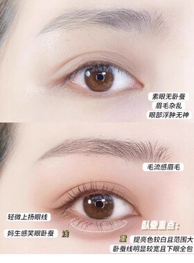 正品保障双头卧蚕笔线条小狗
