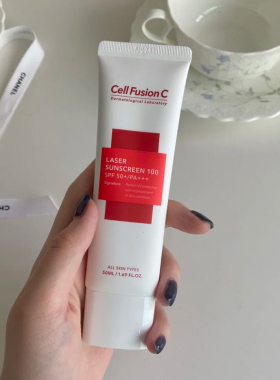cellfusionc秀肤生防晒霜激光养护低敏防紫外线隔离乳清爽50ml