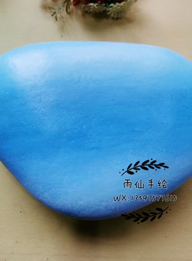 创意石头画纯纯天然手绘天鹅湖爱心樱花树摆件爱情结婚礼物手工画