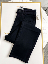 Black Straight Drum Jeans Women 2022 Spring Autumn Season New High Waist Loose Elastic thin smoke tubes 90% Pants