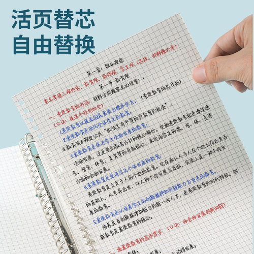 莱特活页纸a5横线方格26孔活页替芯b5笔记本内页网格纸活页本内芯 - 图2