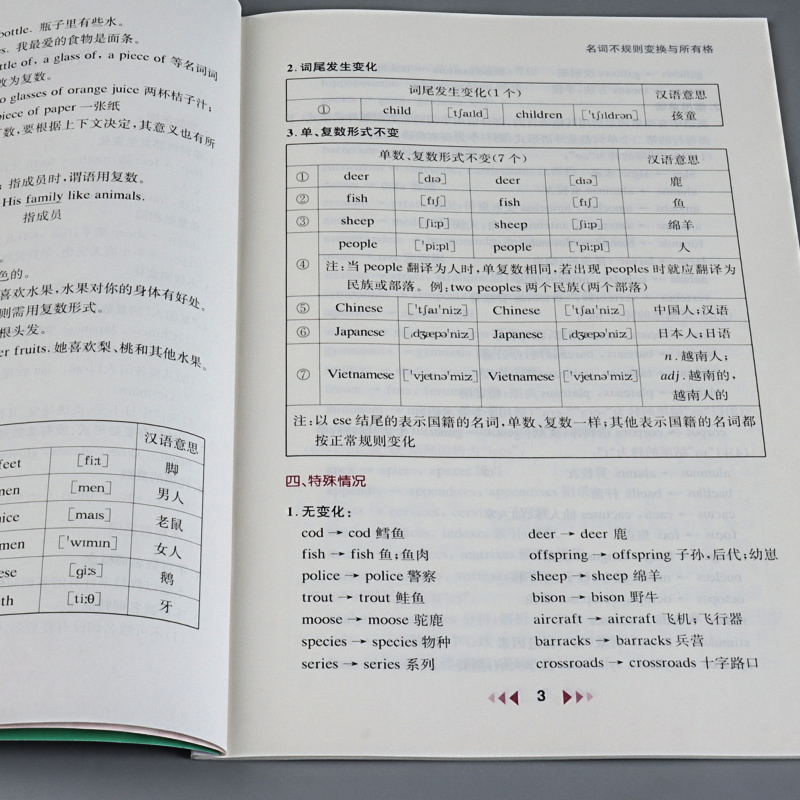 中学英语不规则变形初高中通用英语语法词汇专项训练辅导讲义英语名词副词形容词变化规则变换初高中单词短语名词复数暴雪秒记 - 图1