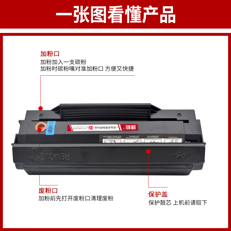 适用奔图PD-206硒鼓 奔图P2506W M6506N M6506NW M6556N M6556NW M6606N M6606NW硒鼓 206CT硒鼓 - 图2