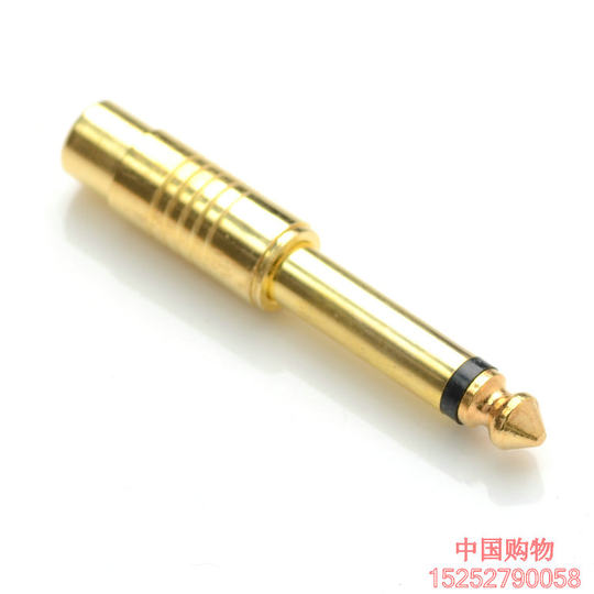 Gold-plated 6.5 male to lotus female microphone electronic keyboard interface 6.35J to RCA k connector