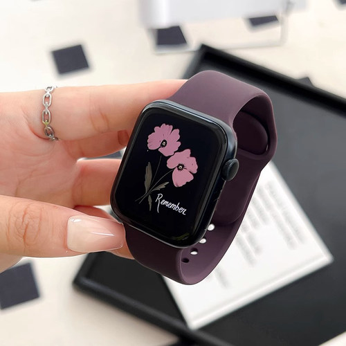 适用于新款iwatchS11硅胶表带苹果手表S12表带applewatch10运动S9代8/7/6/5男女ultra4新款腕带se3创意夏天 - 图0