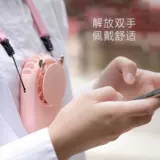 手持小风扇充电便携式学生挂颈无叶随身手拿挂脖子usb电风扇静音小型迷你办公室桌上可爱抖音同款懒人