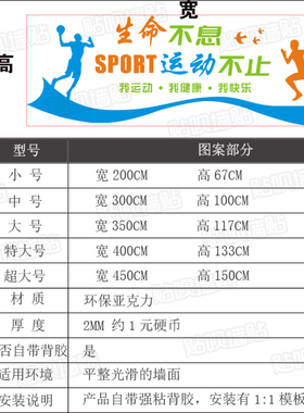 活动室体育馆乒乓球亚克力墙贴画