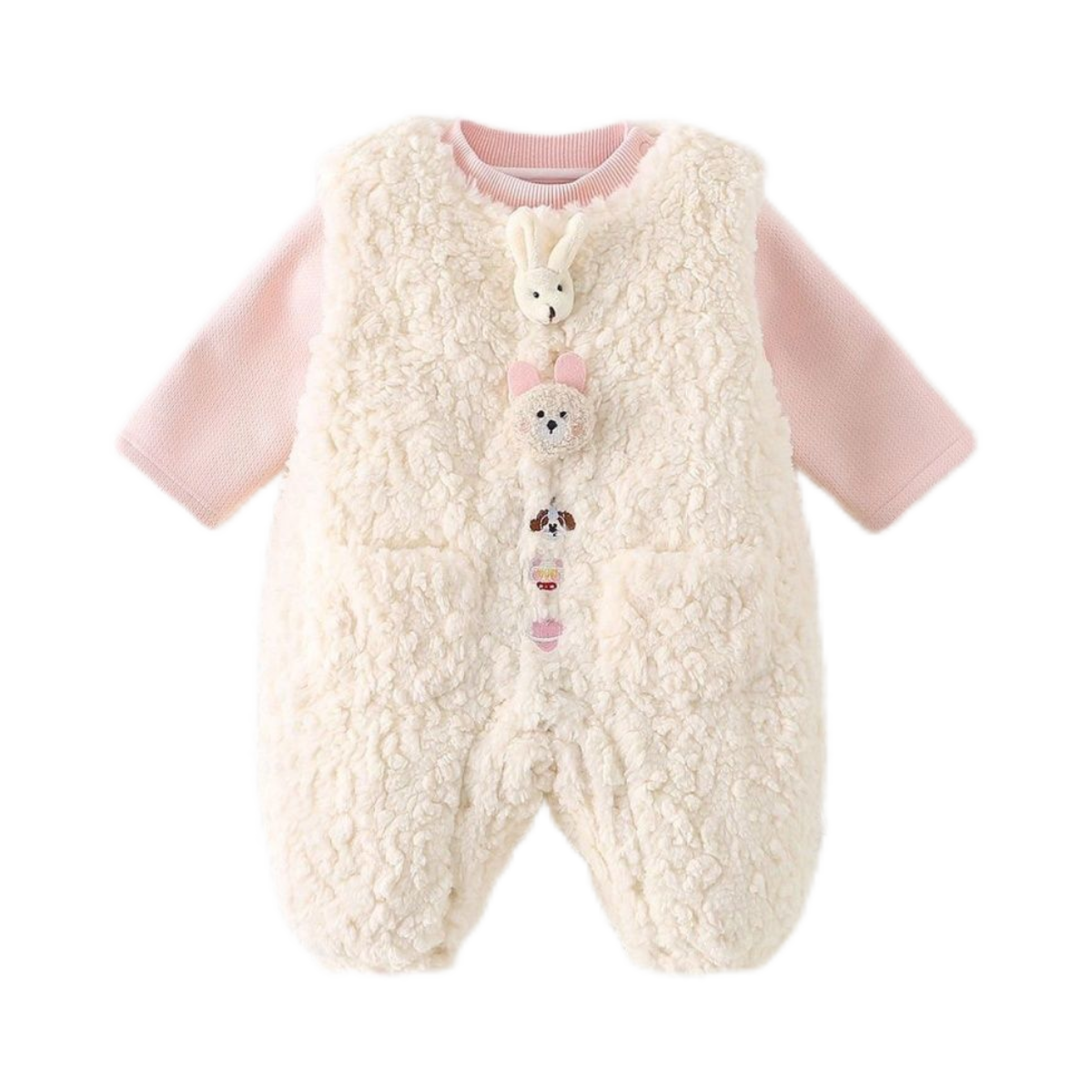 品牌撤柜清仓女童套装秋冬超萌背带裤婴儿衣服宝宝加绒加厚外出服,淘宝优惠券,粉丝福利购,淘宝优惠卷