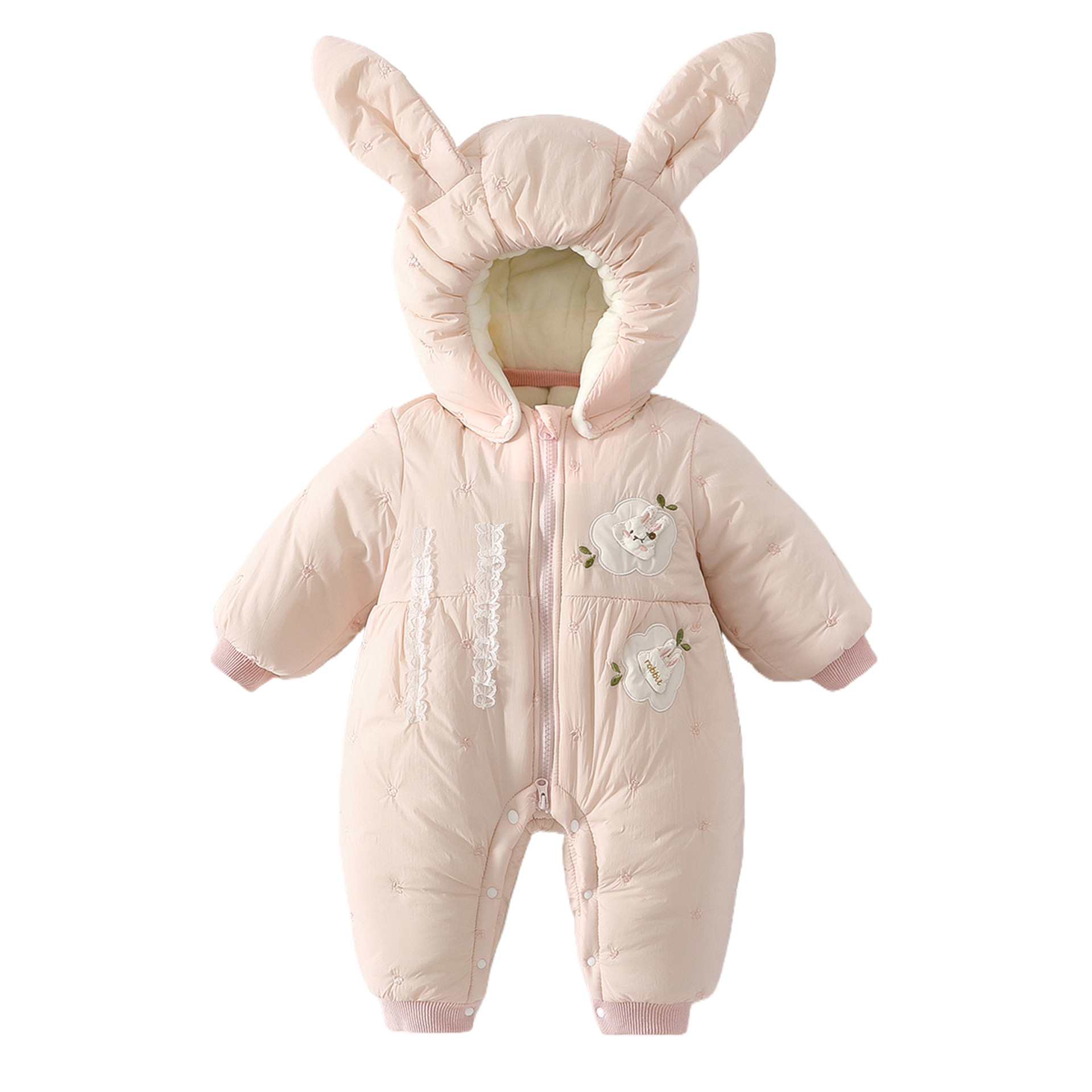 二折清仓品牌特惠婴儿冬季超厚连体衣宝宝加绒加厚300g保暖外出服 - 图3