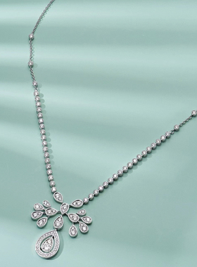 水滴吊坠女时尚大气项链锁骨链