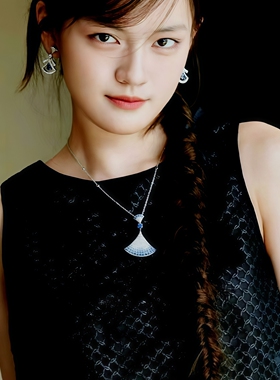 宴会复古扇形设计大扇子项链女