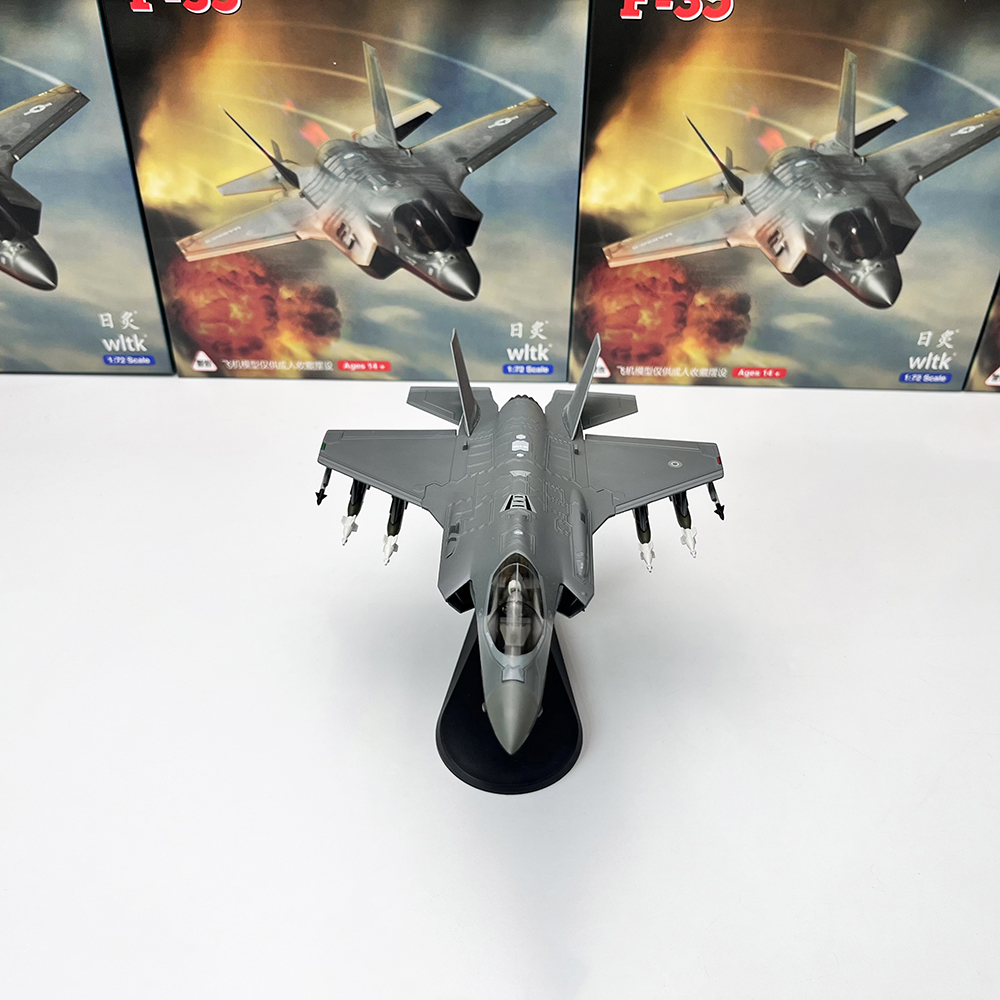 WLTK 1/72美国F-35A隐形攻击机F35战斗机合金静态模型摆件玩具-图1