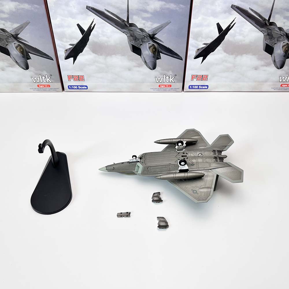 1/100美军F22 F-22猛禽隐形战斗机飞机合金模型军事仿真成品摆件-图2